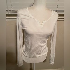 Brand new long sleeve white top NWT